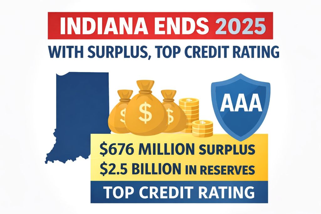 Indiana Ends 2025 With $676 Million Budget Surplus